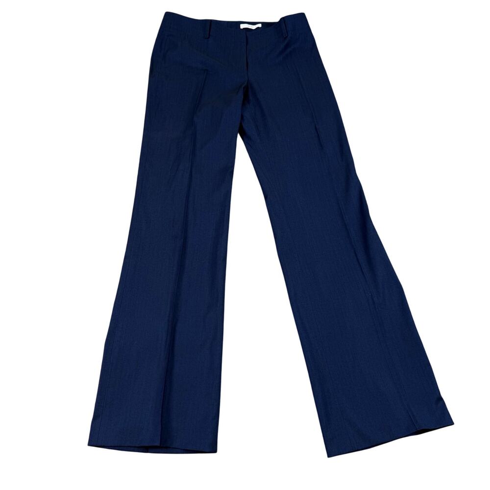 BOSS by HUGO BOSS Women's Blue Wool Dress Pants Size 4 Made in Malta